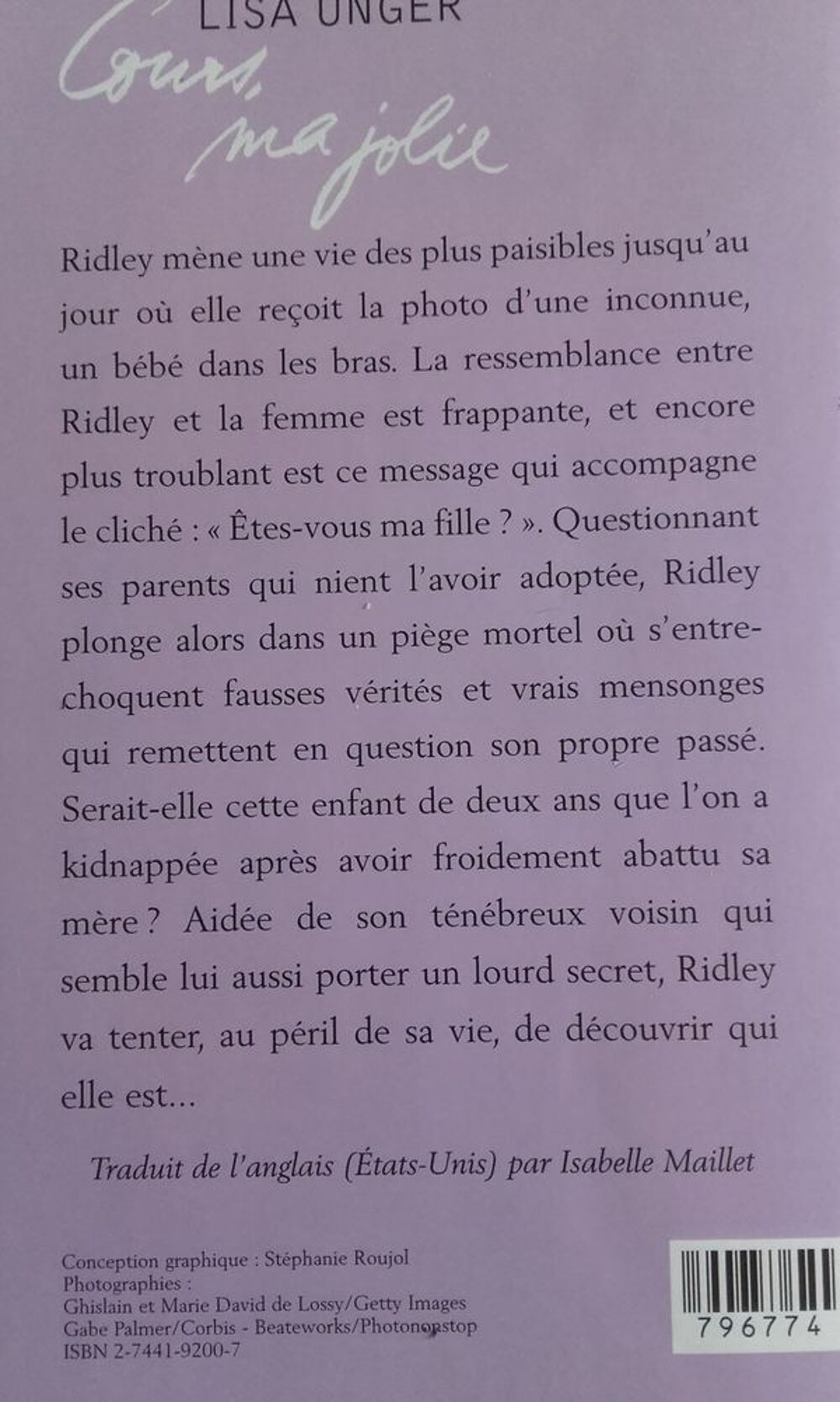 Livre de LISA UNGER Livres et BD