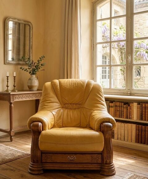 fauteuil cuir louis Philippe 100 Vayres (33)