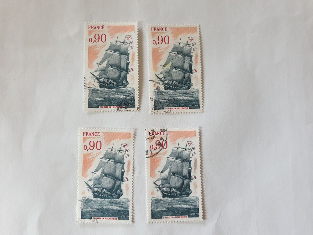Timbre france Bateau &eacute;cole fr&eacute;gate 1975 lot 0.56 euro 