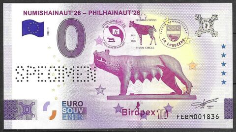 billet 0 euro SPECIMEN  2026 3.5 Maubeuge (59)
