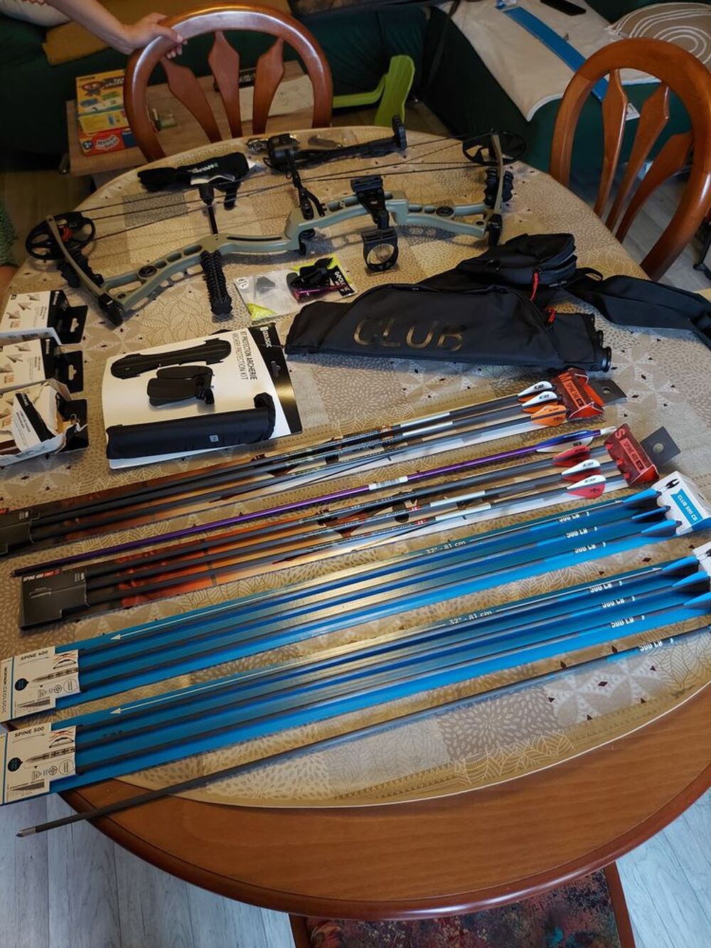 Kit arc &agrave; poulie de cible et de chasse 500 kaki droitier Sports