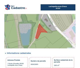  Terrain à vendre 2085 m² Sermamagny