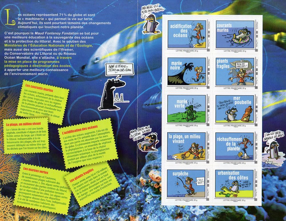 FRANCE .
FEUILLET COLLECTOR DE LA POSTE 