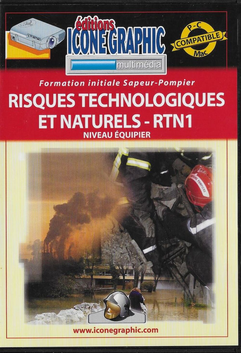 Cd- rom ic&ocirc;ne graphique pompiers RTN1 DVD et blu-ray