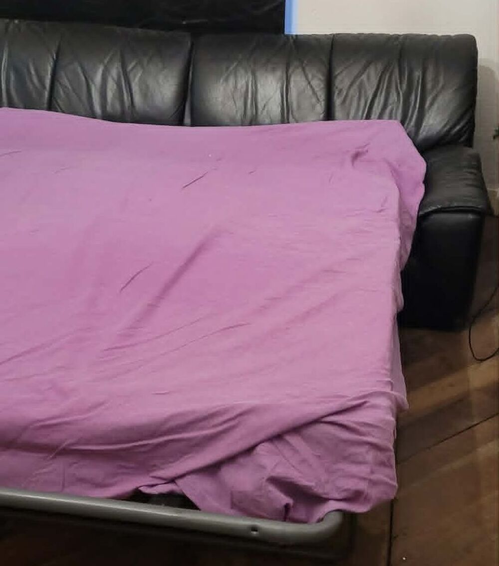 CANAPE CONVERTIBLE EN CUIR 3 PLACES Meubles