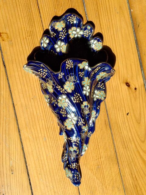 Rare Bouquetire (Corne d'abondance) faence de Gien trs bo 129 Vichy (03)