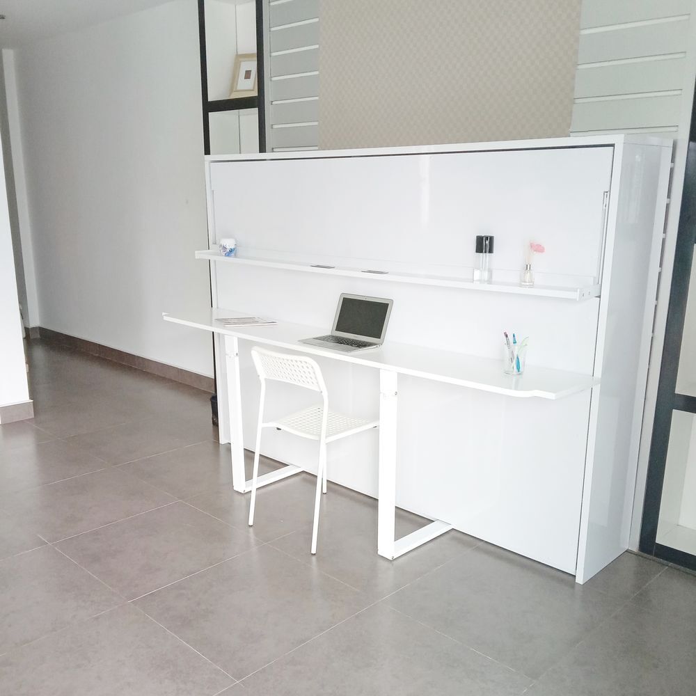 ?? LIT-BUREAU Escamotable 2 places NEUF (HORIZONTAL) Meubles