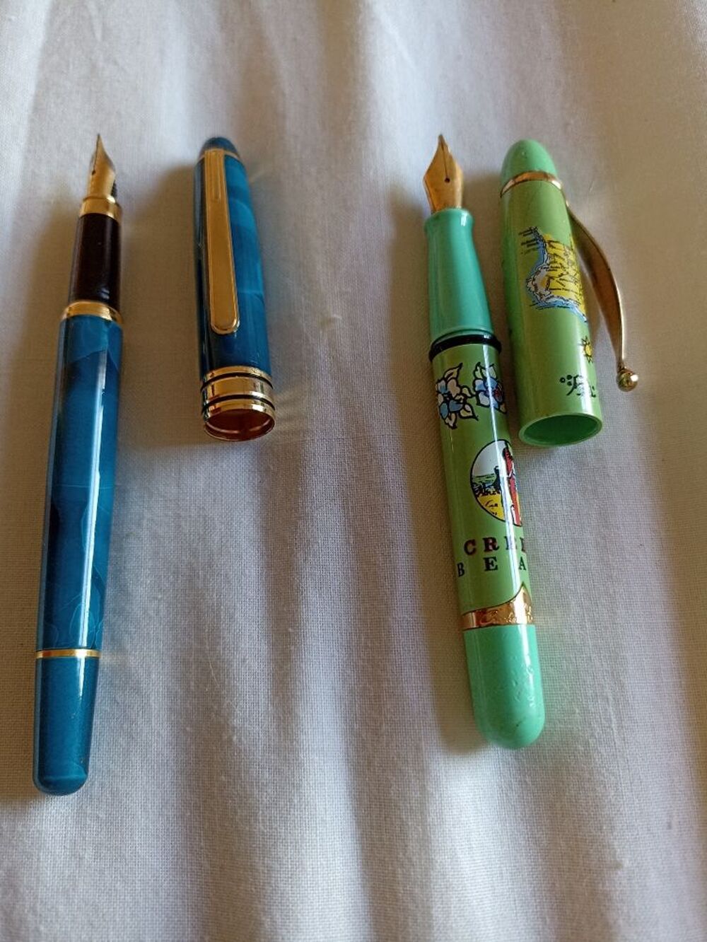 2 stylos plume 