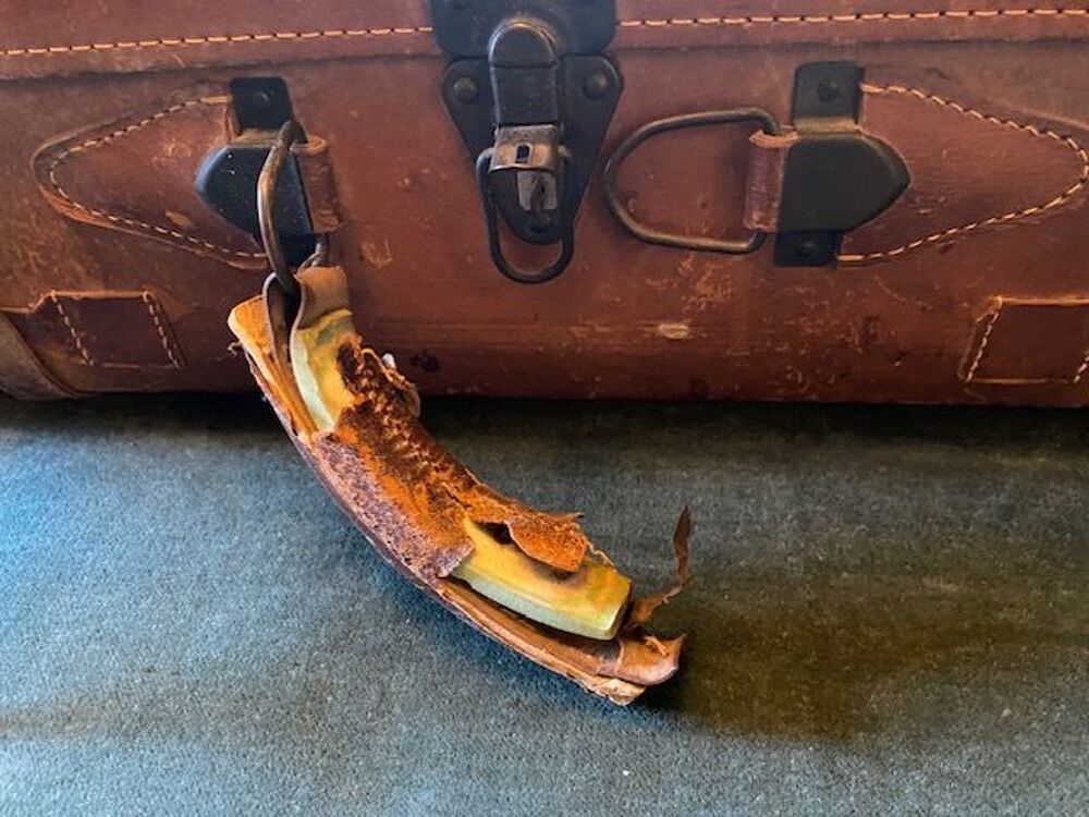 Valise Vintage en Cuir Fauve 