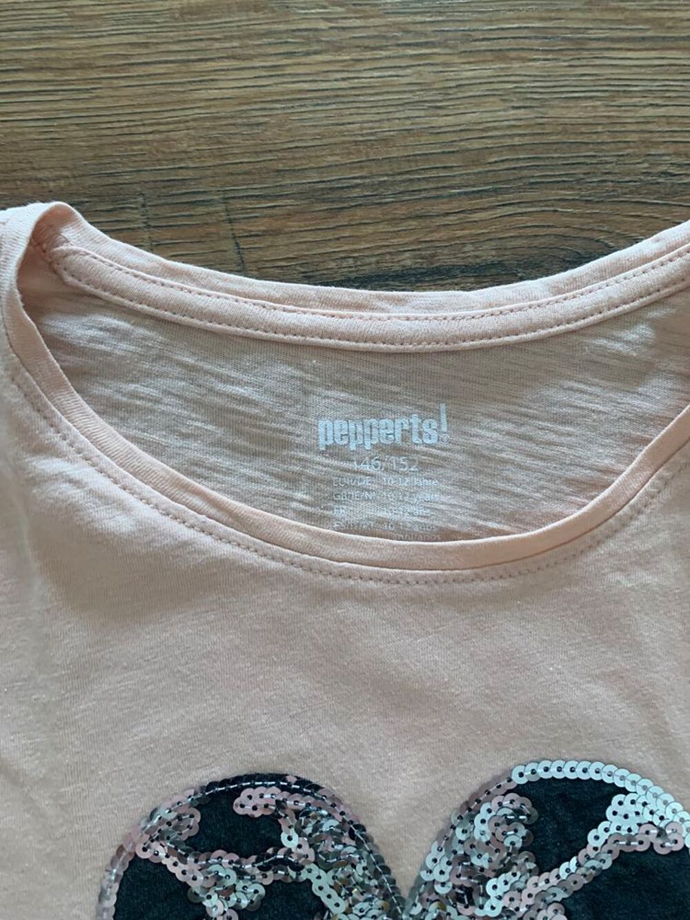 Tee shirt enfant fille Pepperts motif " Coeur Vêtements enfants