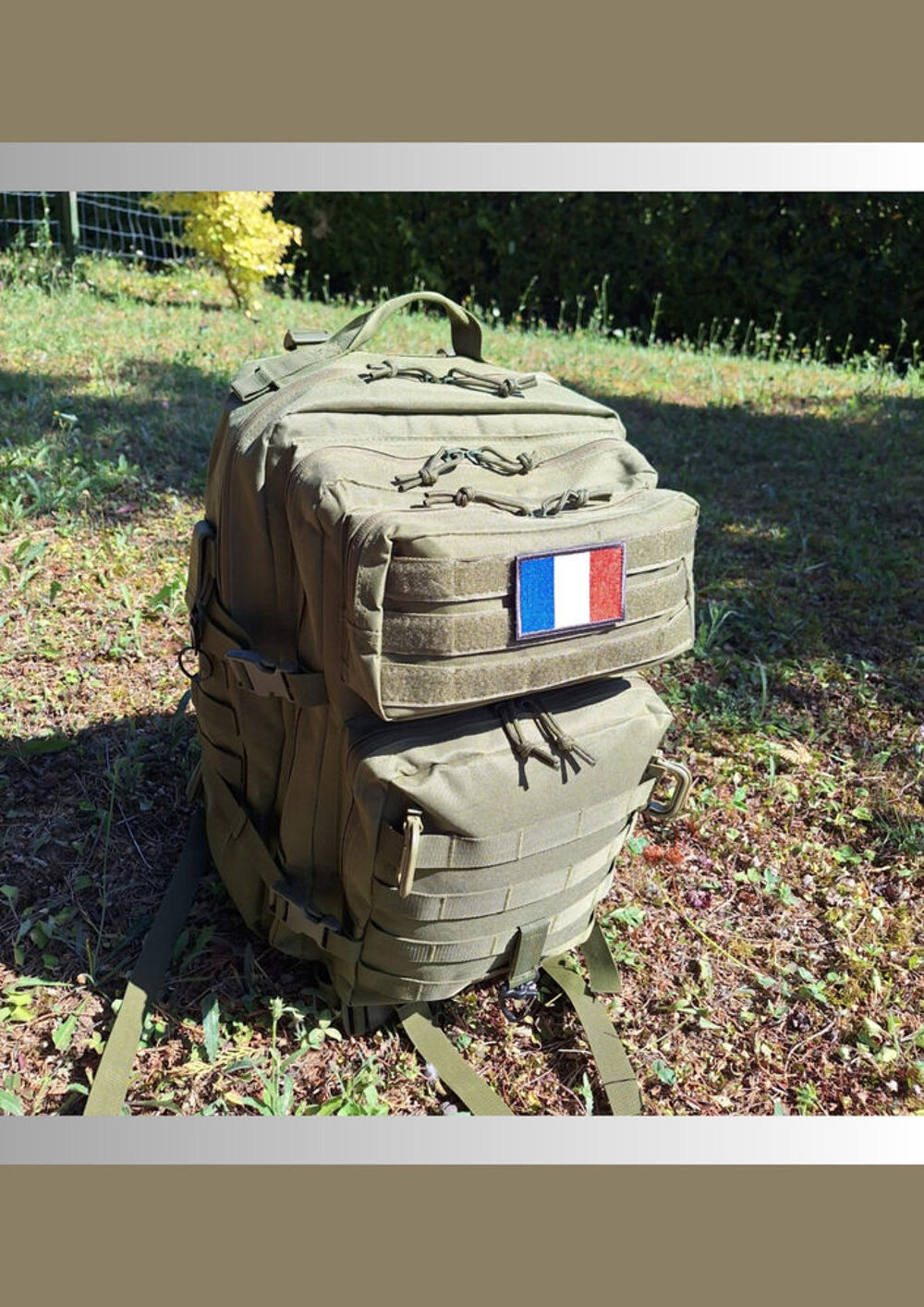 Sac &agrave; dos tactique 50L ? Vert militaire, rando, outdoor Maroquinerie