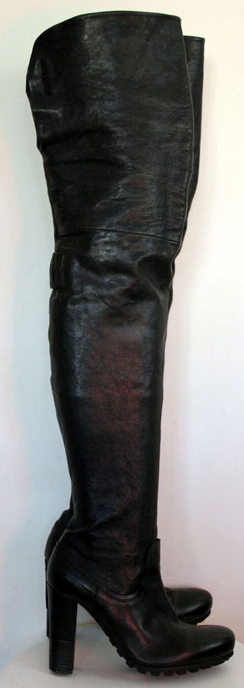 Cuissardes de cuir noir VIC MATI� T.38 200 Issy-les-Moulineaux (92)