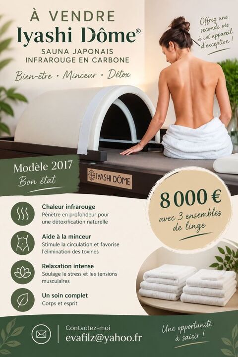 sauna japonais Iyashi d&ocirc;me 8000 67170 Brumath
