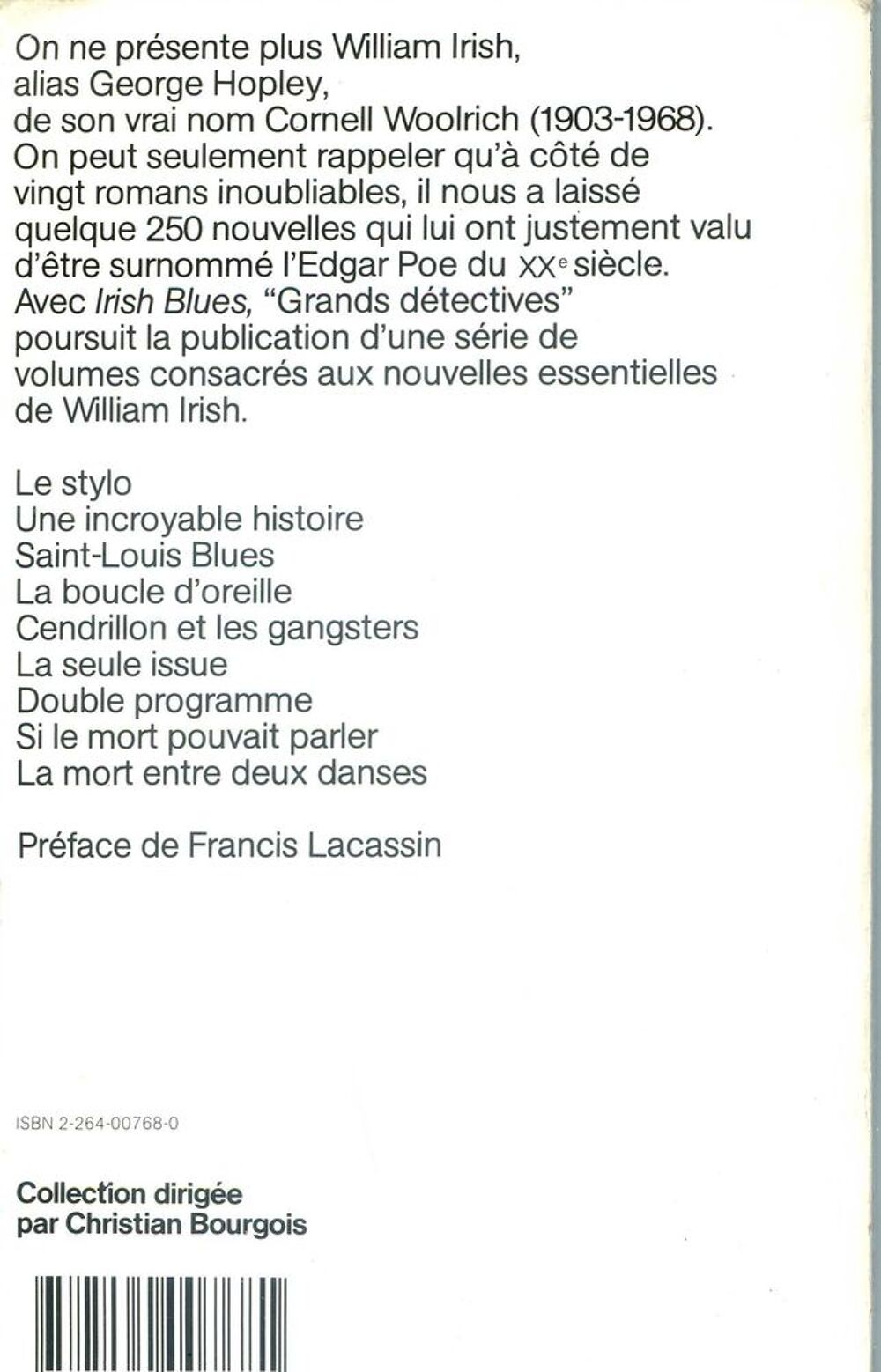 Irish bar - Irish Blues - William Irish, Livres et BD
