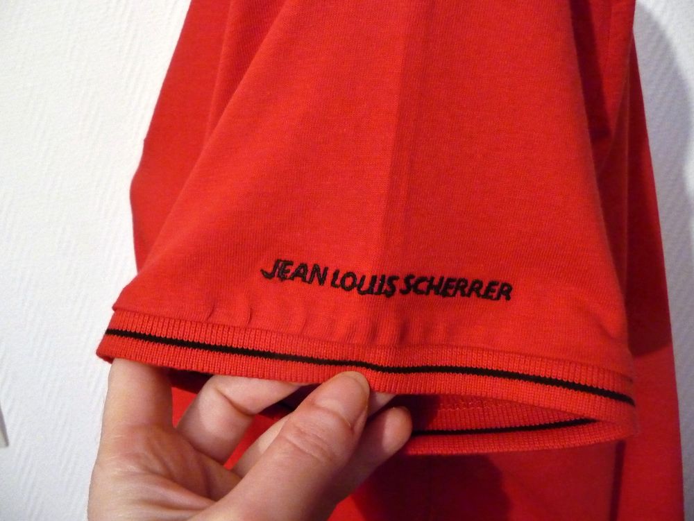 Polo/ Tee Shirt en 100% Coton Rouge- Jean Louis Scherrer Vêtements