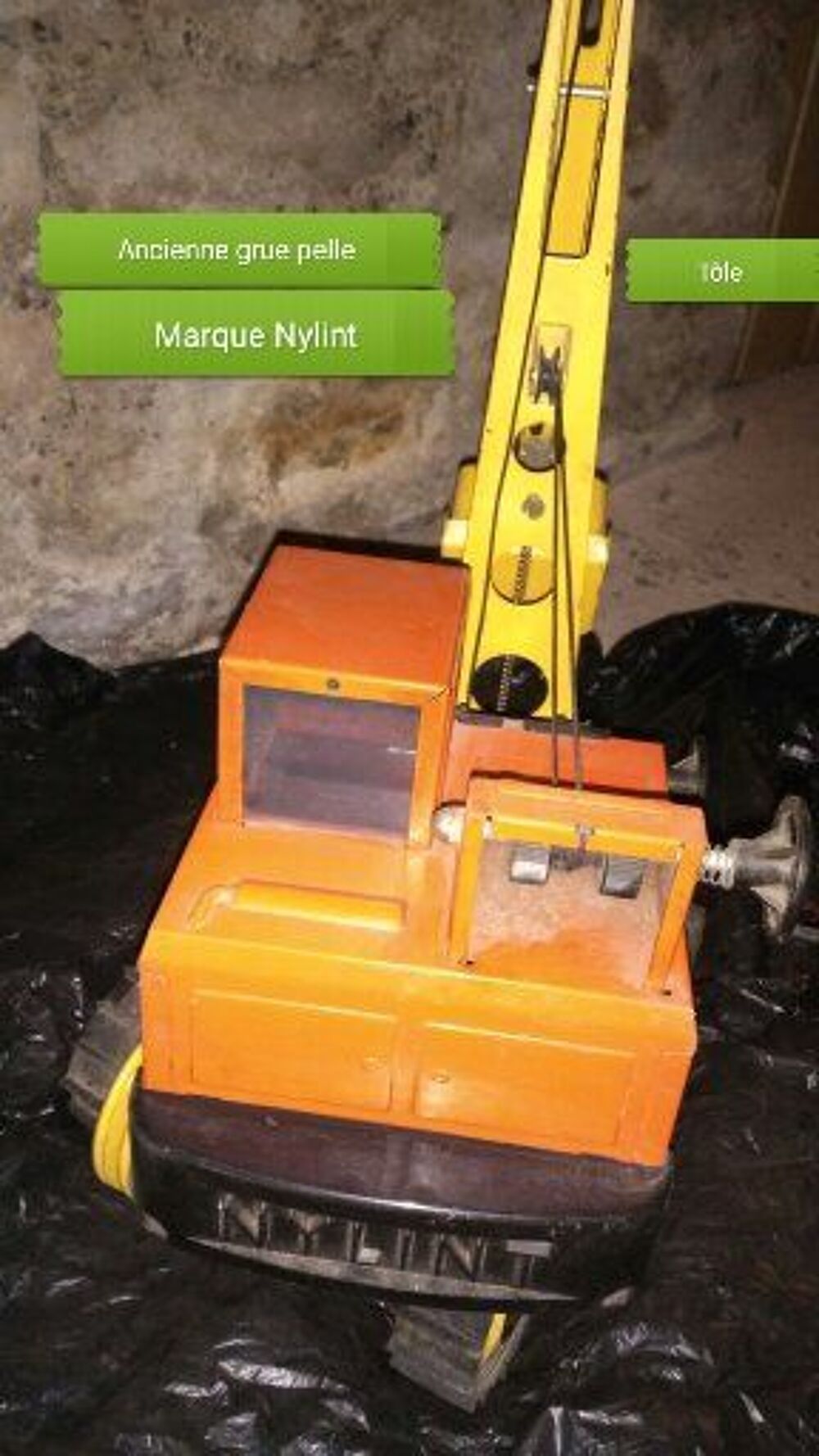 Ancienne pelleteuse Nylint t&ocirc;le 