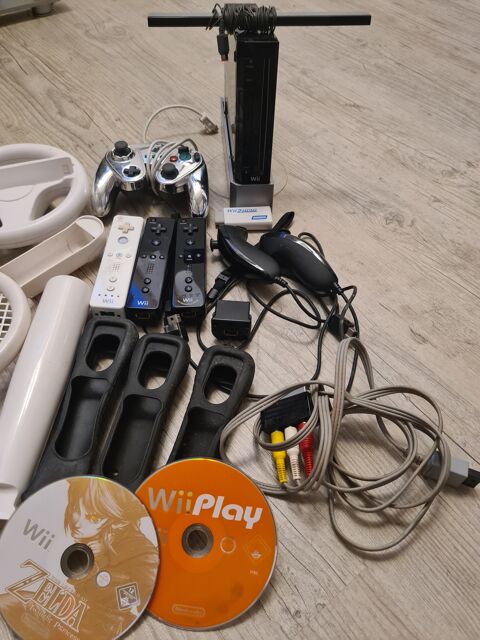 Nintendo wii noire - Accessoires & jeux (LOT) 60 Chteau-Gontier (53)