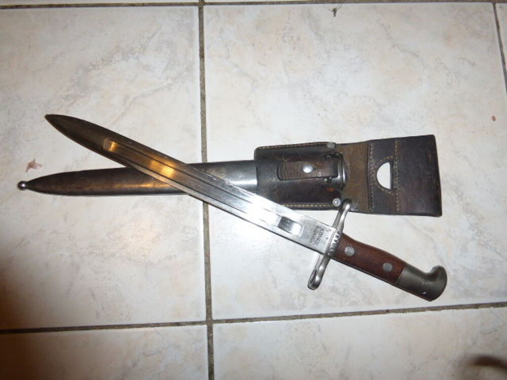 Baionnette suisse Rubin Schmidt M. 1911 avec gousset de 1940 