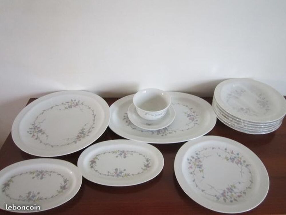 Service fleur porcelaine jamais Dcoration