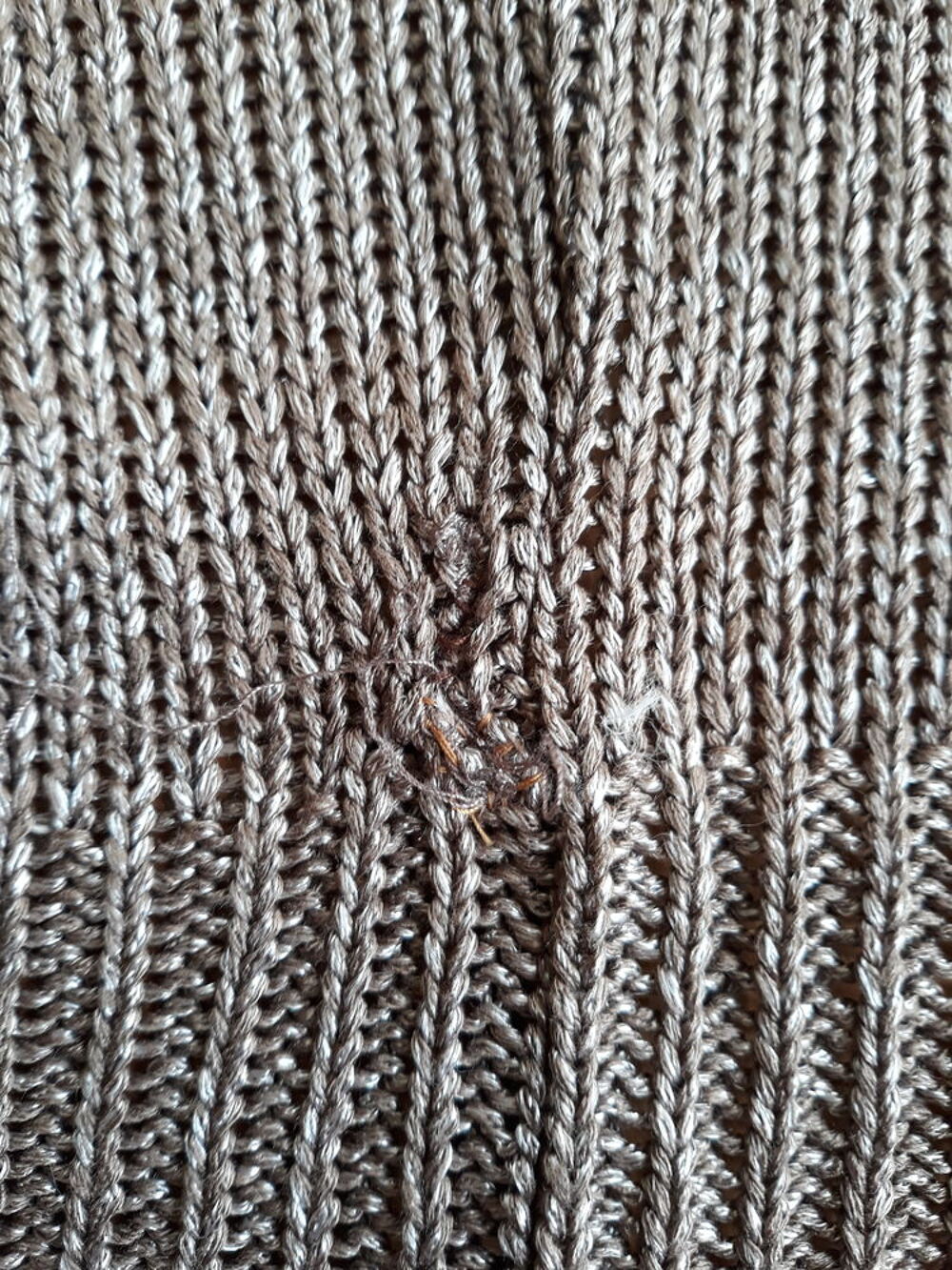 Gilet marron et argent&eacute; - Camaieu - T1 Vêtements