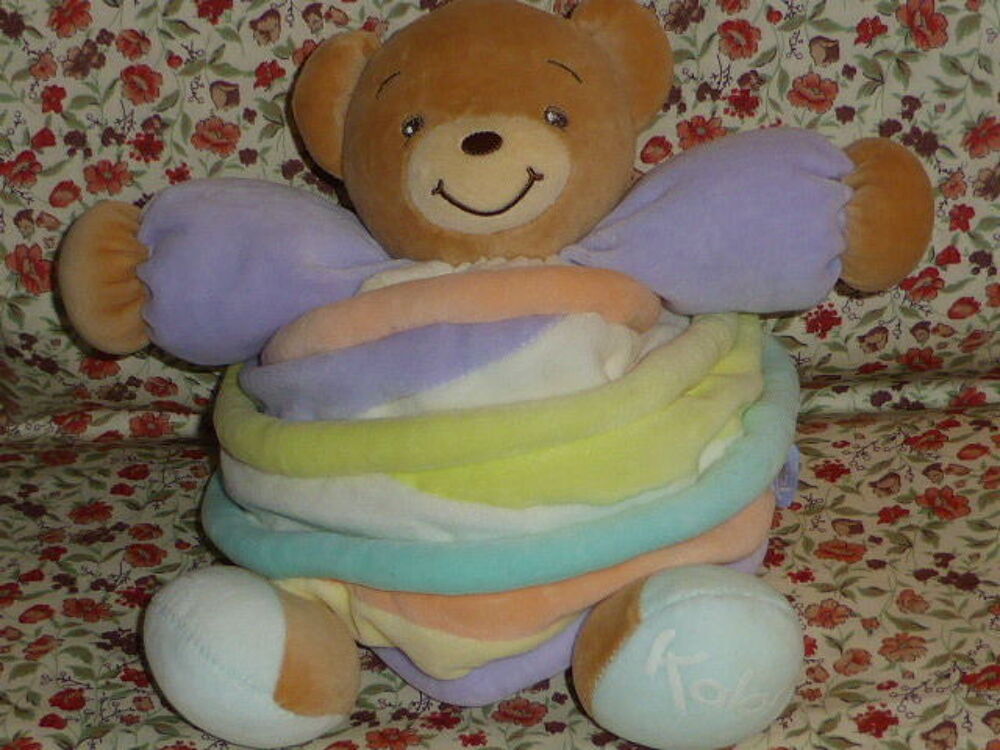 Kaloo doudou ours boule candy spirale 25 cm Puériculture
