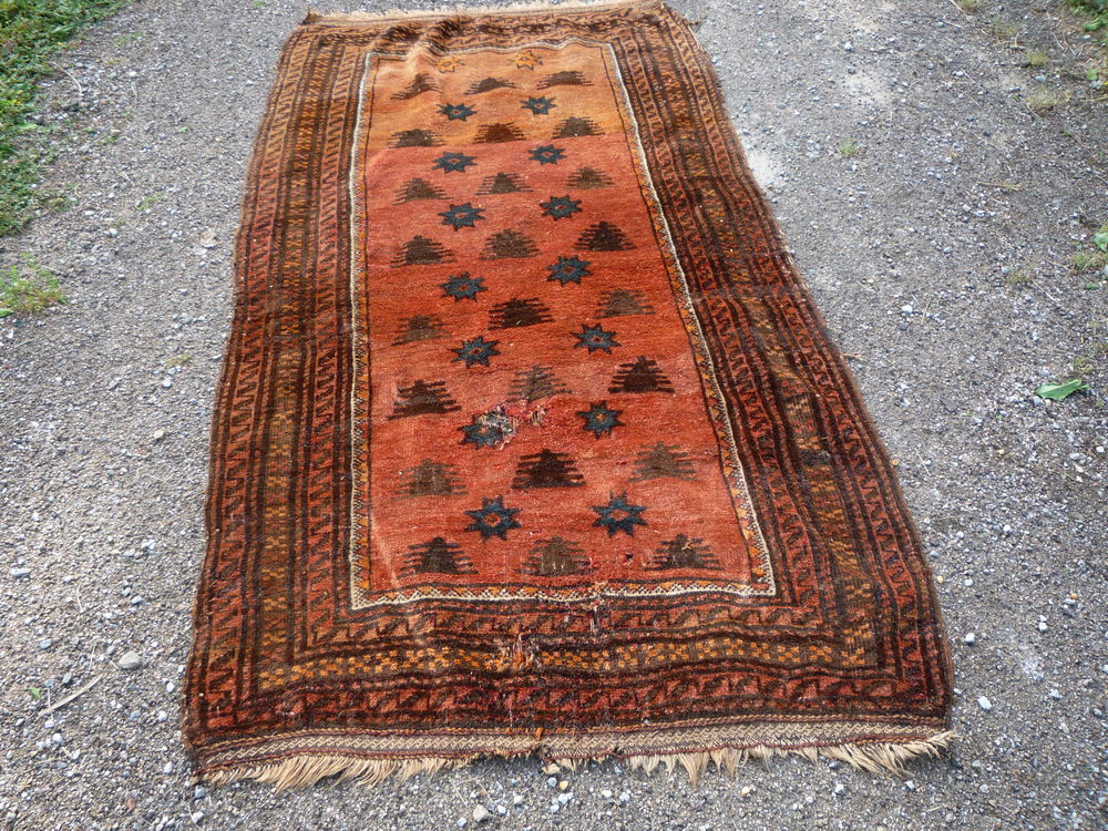 Tapis ancien,Orient,Touareg/Mongolie/yourte/tente/chameau(MT Décoration