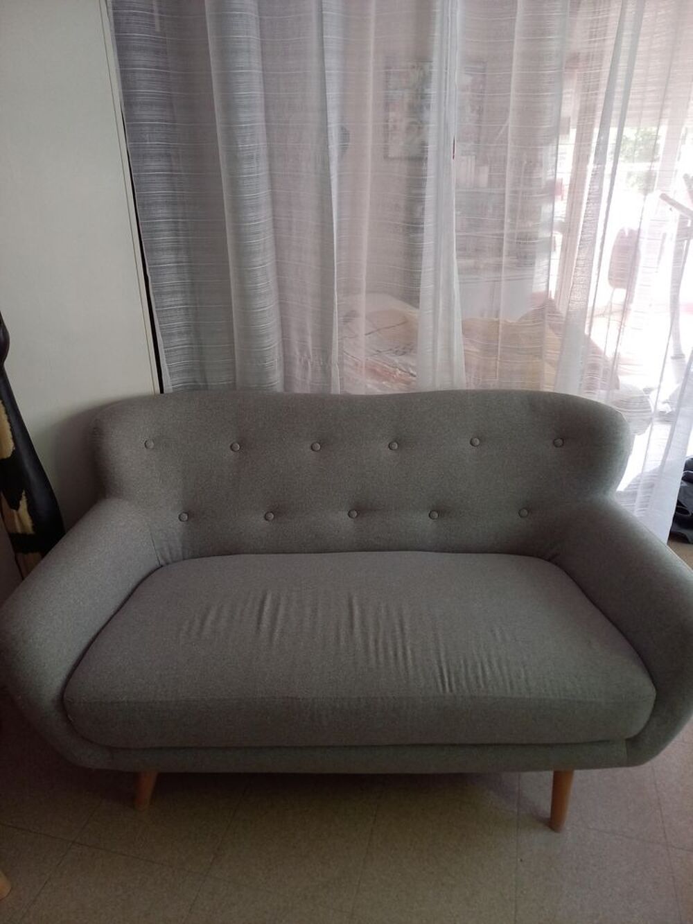 Canap&eacute; scandinave 2 places gris Meubles