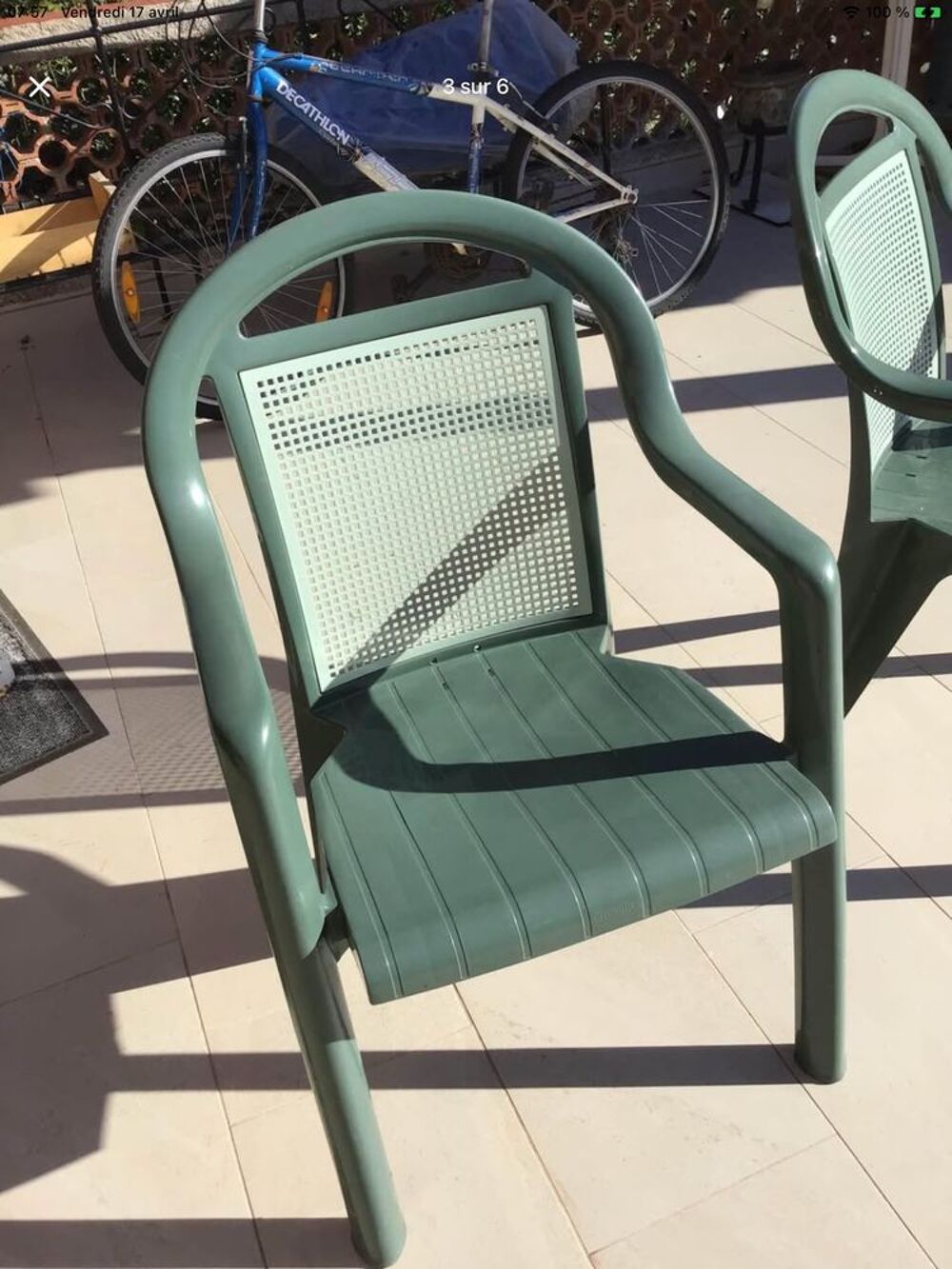 Quatre fauteuils de jardin ou Terrasse en excellents &eacute;tat. Jardin