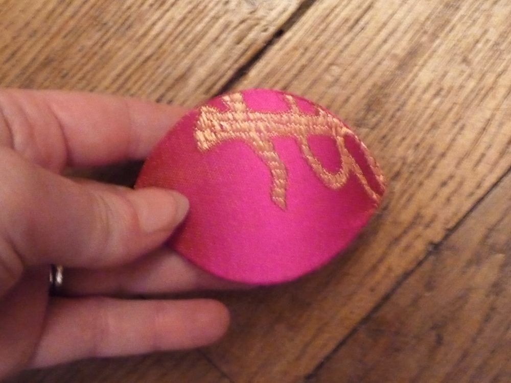 Porte Monnaie Clic Clac Rigide Rose &agrave; Motif Dor&eacute;- Neuf Maroquinerie