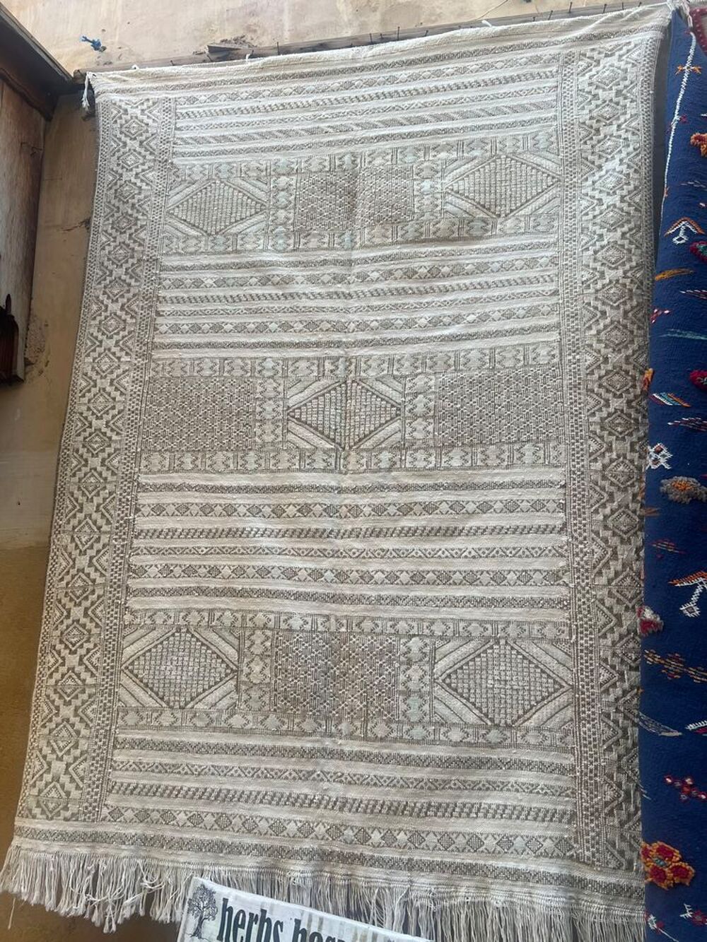 Tapis Traditionnel en Laine Beige Décoration