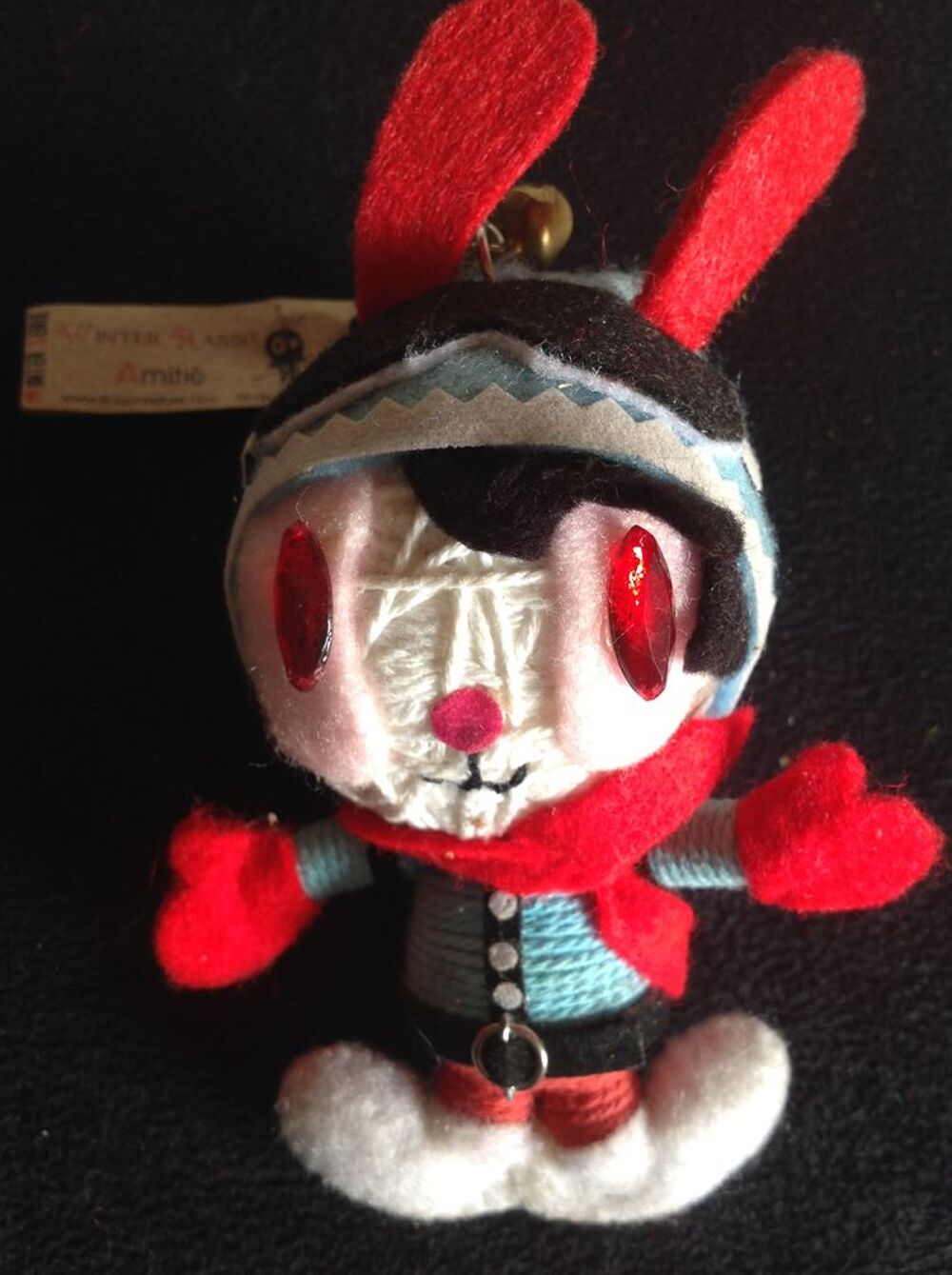 PORTE CL&Eacute; DOO DOLLS LAPIN D'HIVER HAUT. 14cm Envoi Possible 
