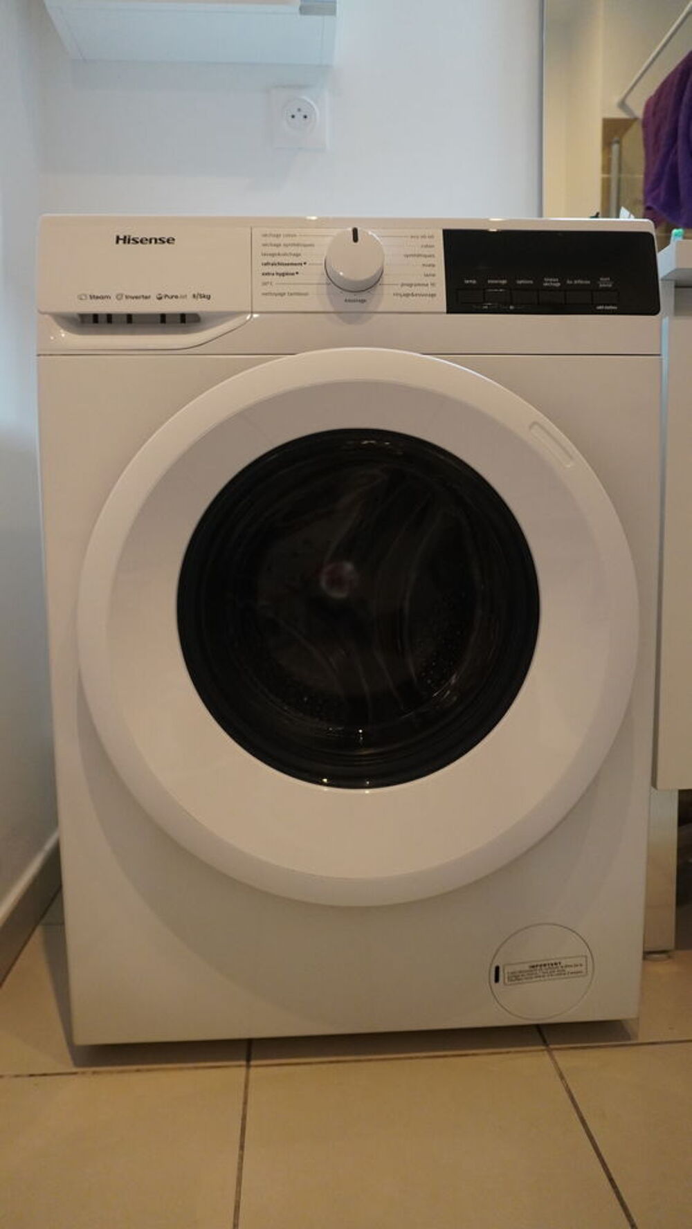 MACHINE A LAVER SECHANTE HISENSE WD814LE Electromnager