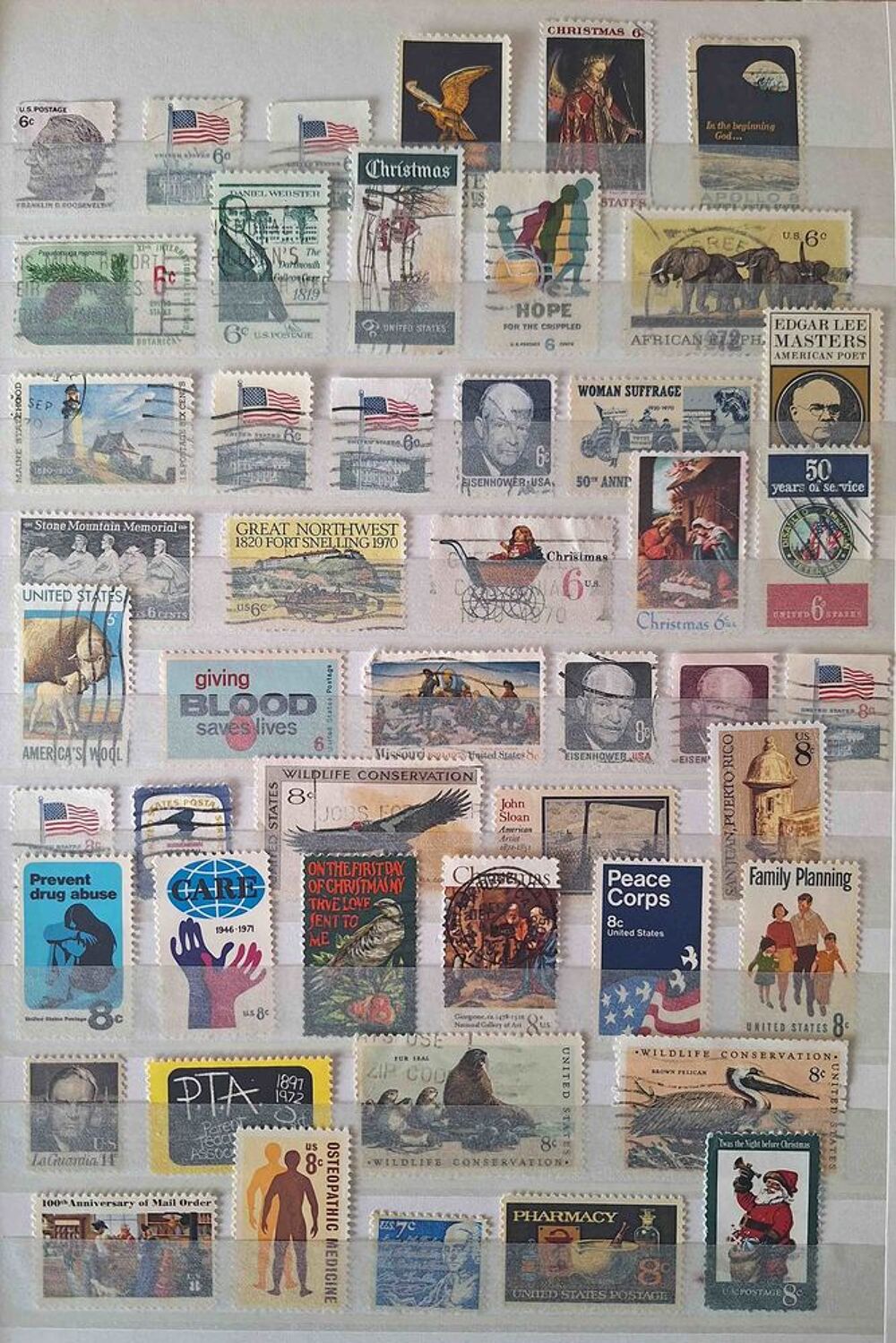 S&eacute;rie de timbres de collection des &Eacute;tats-Unis 