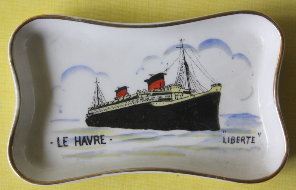 Vide poches cendrier Paquebot LIBERTE le HAVRE Limoges 