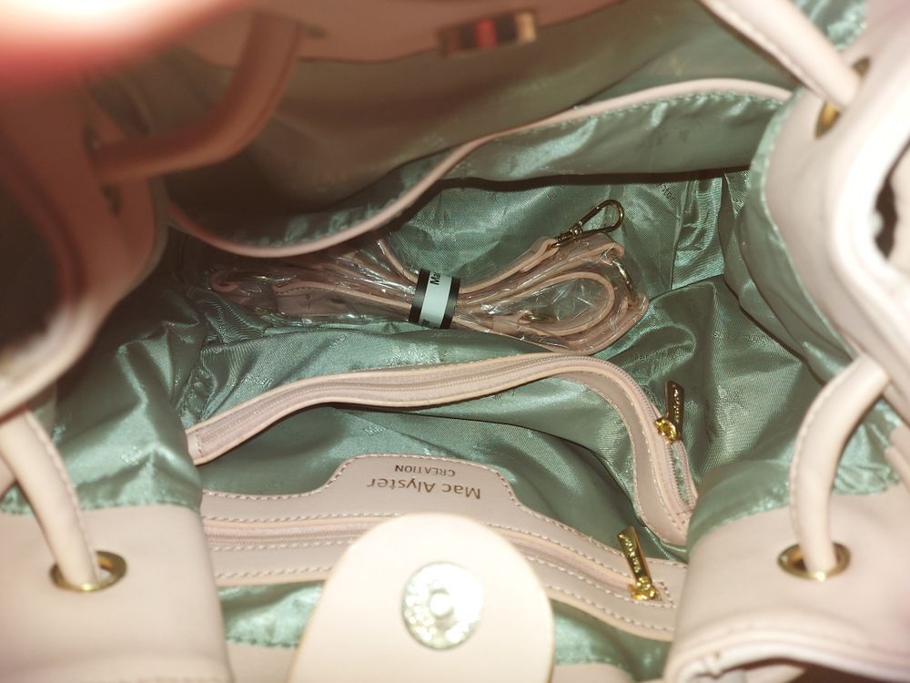 Sac &agrave; main bourse rose p&acirc;le Mac Alyster Maroquinerie