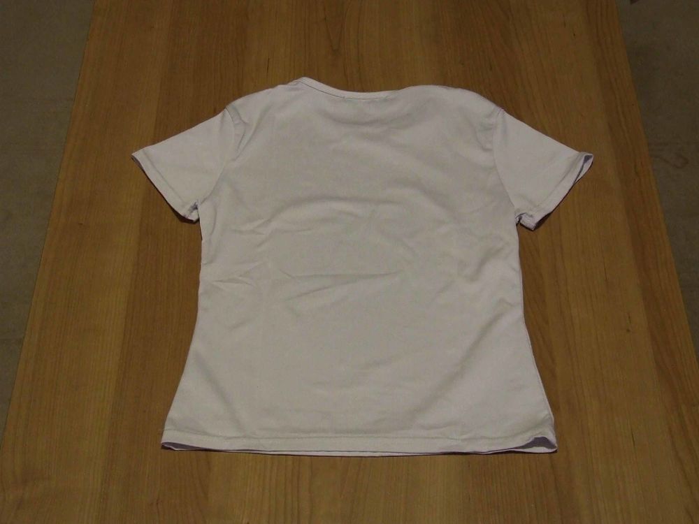 Tee-shirt manches courtes, Blanc motif chat, 8&nbsp;ans, TBE Vêtements enfants