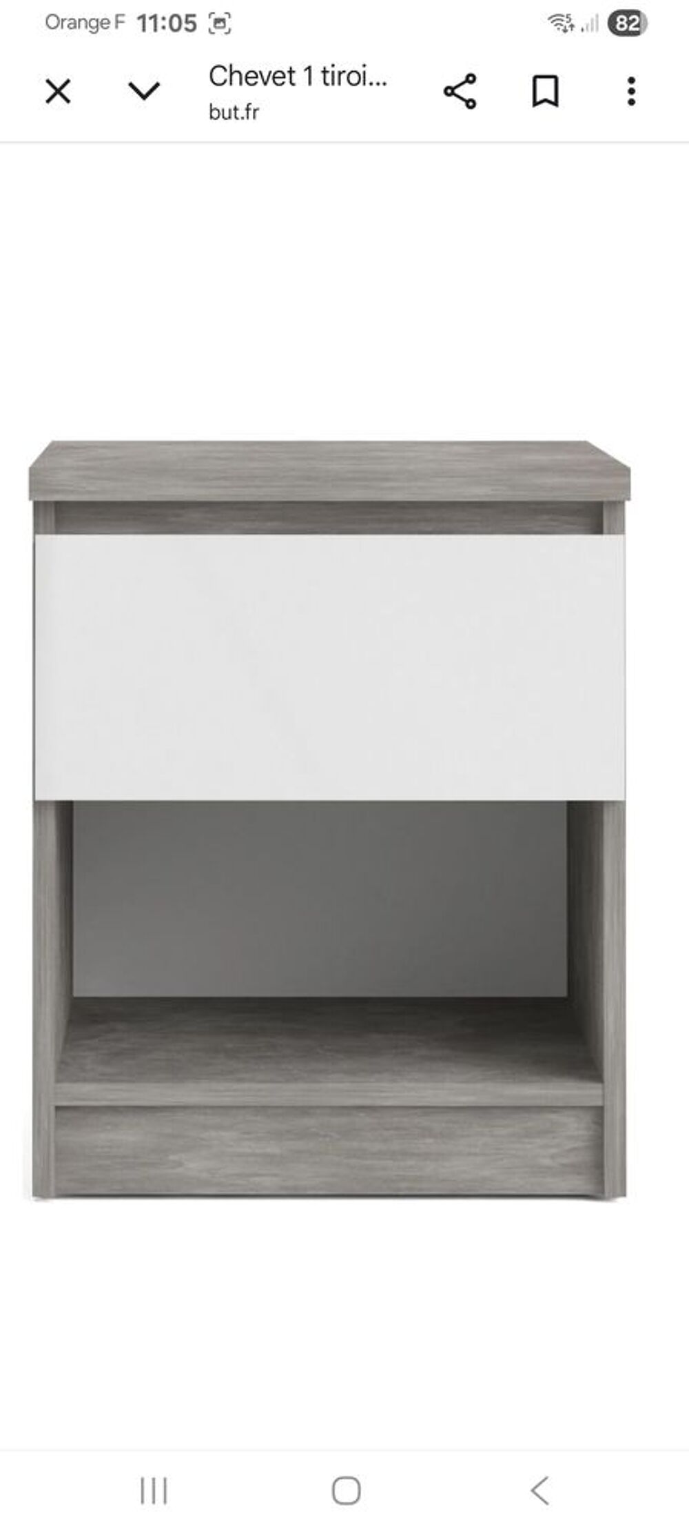 Lot 2 chevets gris Meubles