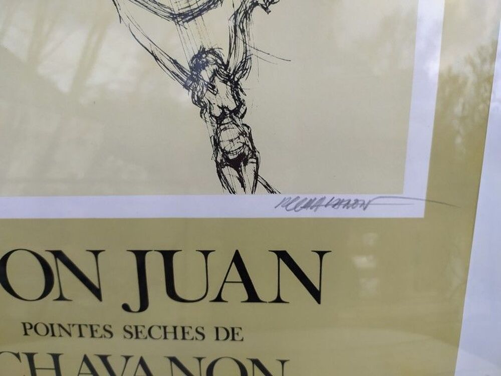 AFFICHE LITHOGRAPHIE NUM&Eacute;ROT&Eacute;E CHAVANON GALERIE KIEFFER 