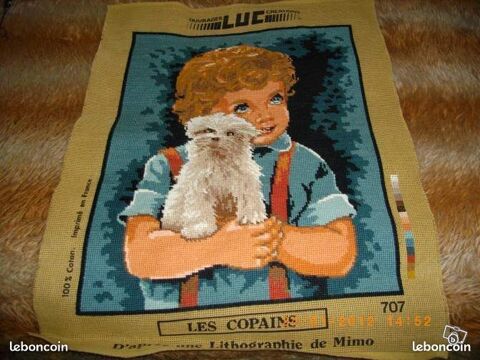 Tapisserie représentant un enfant avec son chien 25 Perros-Guirec (22)