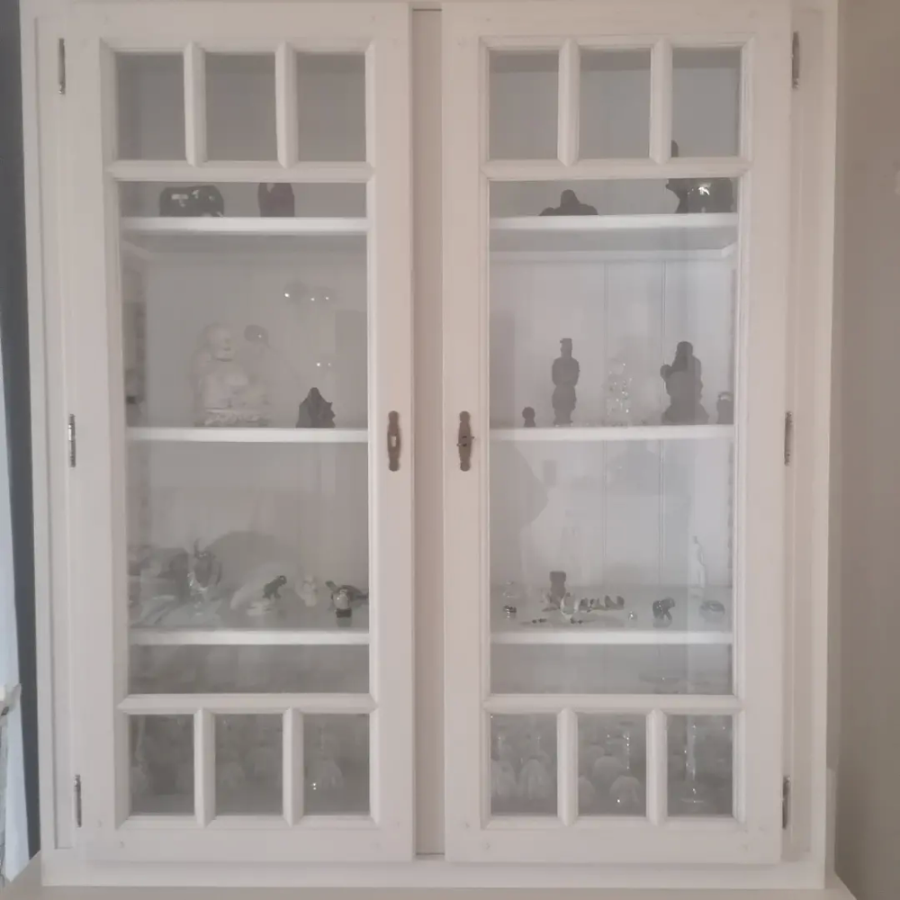  vitrine bois massif gris Meubles