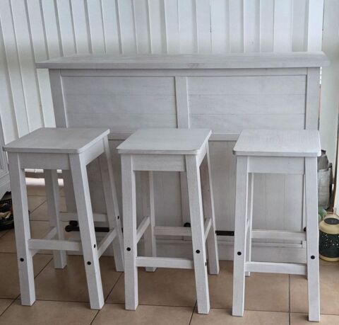 Bar Saraya en bois massif + 3 tabourets 0 Tr�gunc (29)