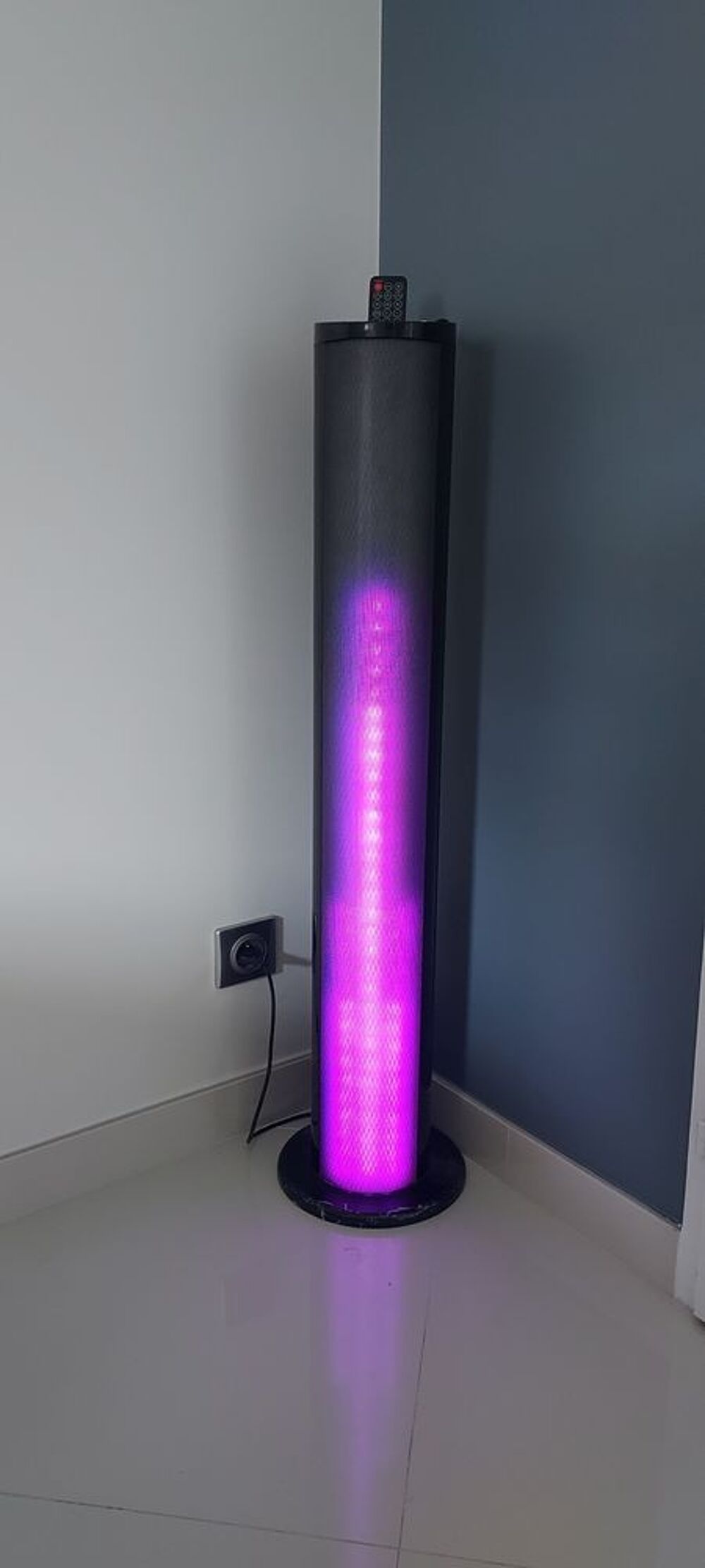 colonne son lumineuse verticale Bluetooth Noire Audio et hifi
