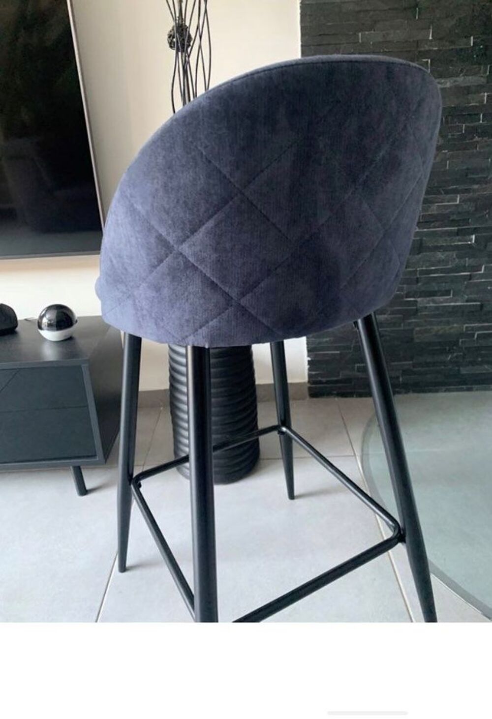 Chaises hautes de bar bleues Meubles
