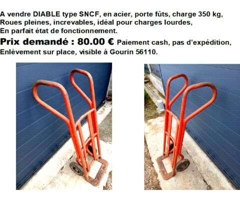 DIABLE type SNCF, en acier Gourin (56)