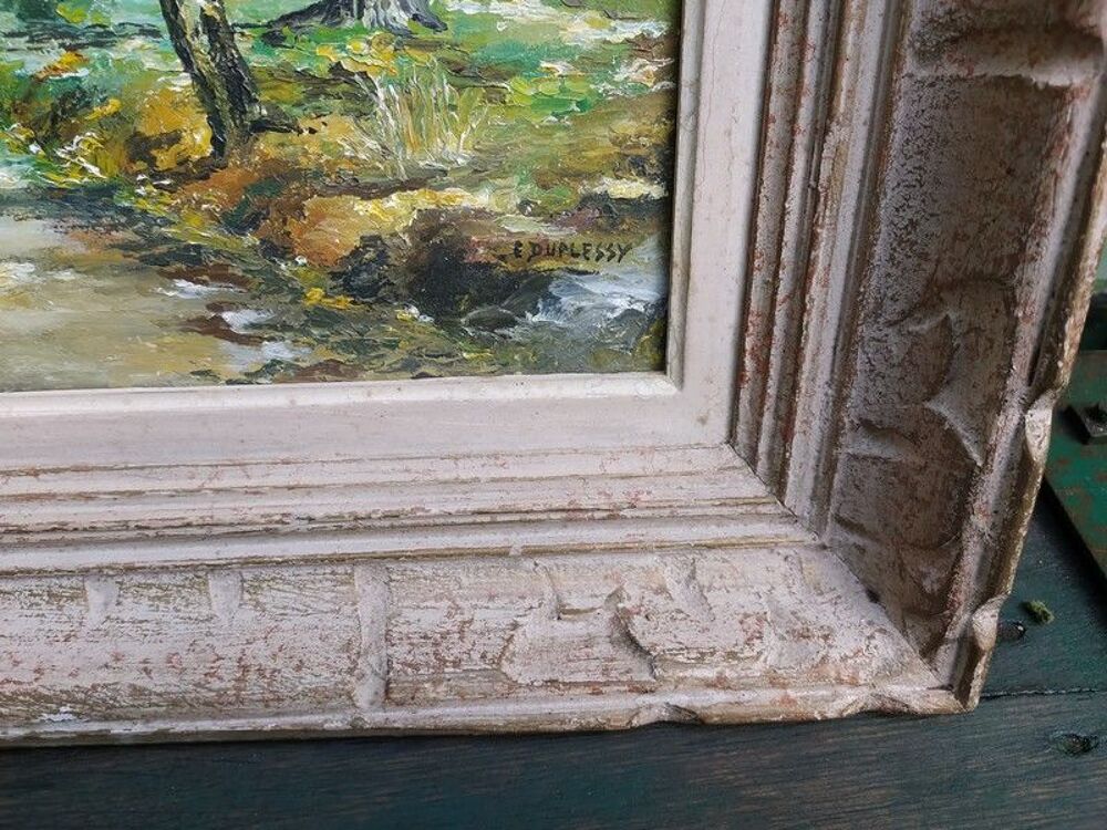 Tableau Paysage Sous-Bois Sign&eacute; E. Duplessy 