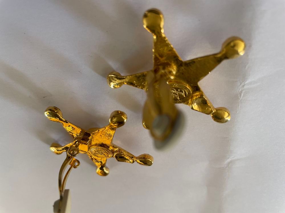 BO dor&eacute; &eacute;toile strass Ines De La Fressange Bijoux et montres