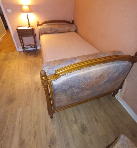 Lit merisier et Matelas en 100 de large 45 Les Ulis (91)