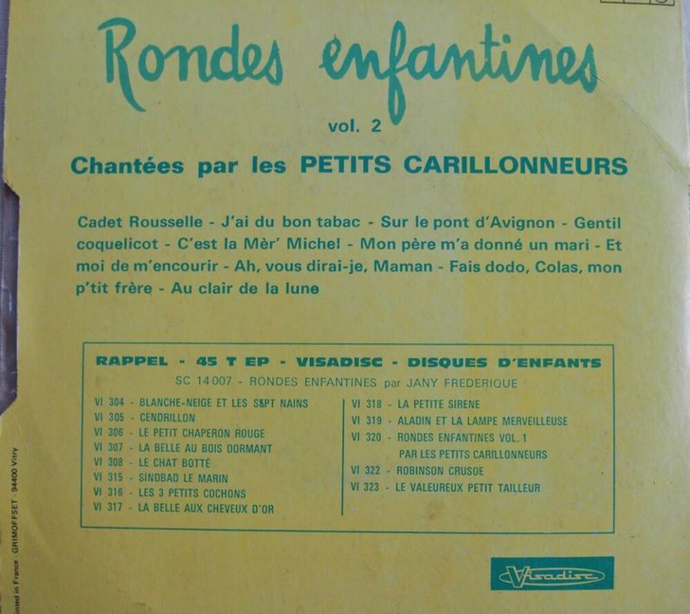 Vinyl RONDES ENFANTINES CD et vinyles