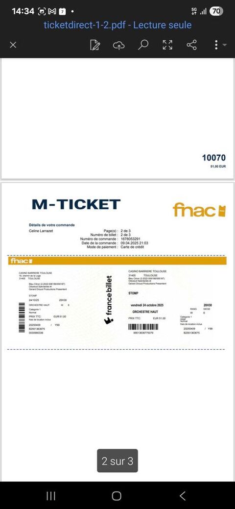 Billets spectacle STOMP 110 Toulouse (31)