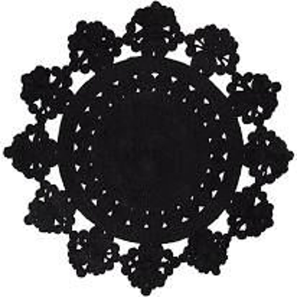 Tapis en jute rond et noir Décoration
